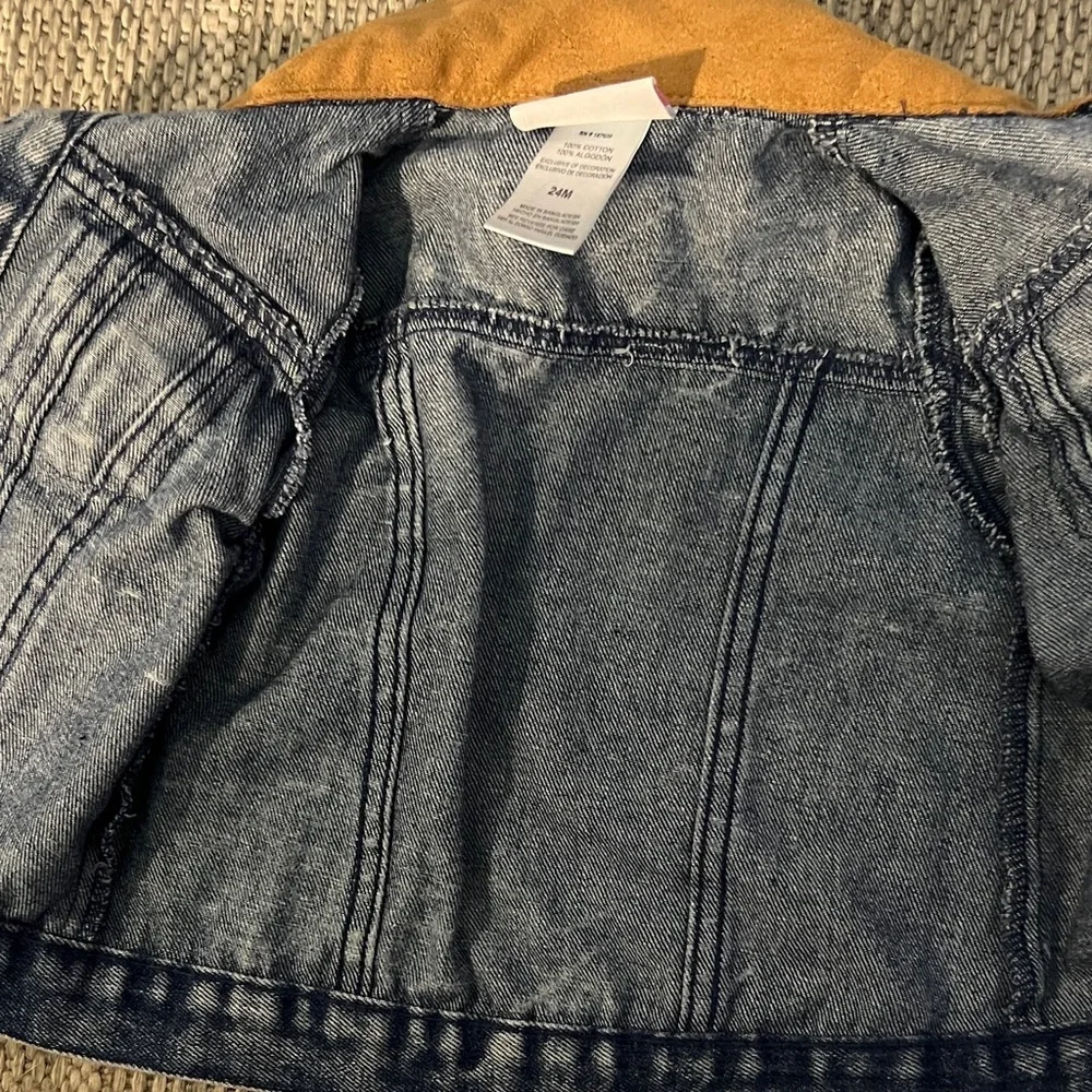 Kids Denim Jacket with Floral Embroidery